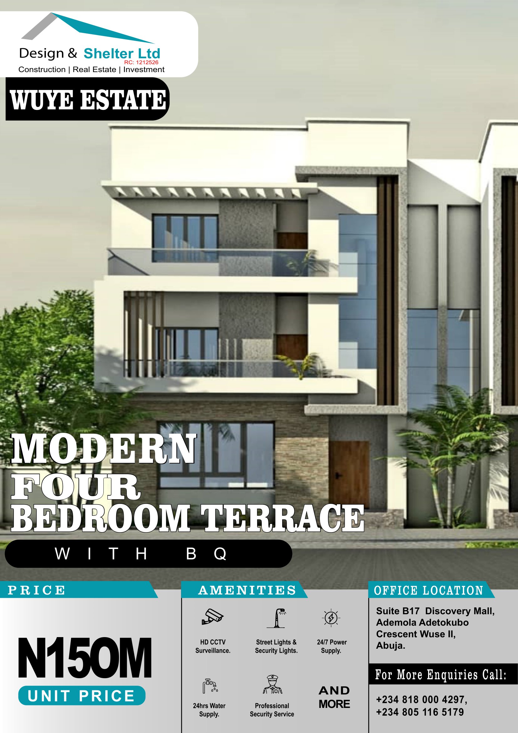 Wuye Terraces Modern 4 Bedroom Flat